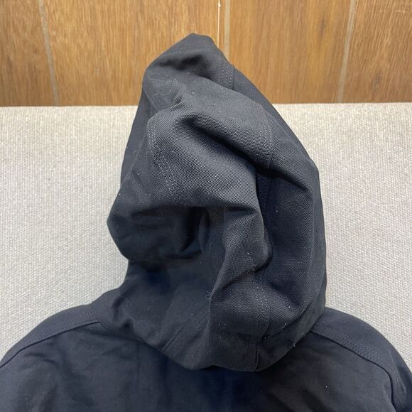 Vintage Carhartt Jacket Men's XXL Tall Canvas Duck Hooded Work Lined J131 BLK - Picture 10 of 11